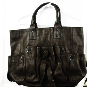 NWT DKNY Rich Brown Leather Hobo Large Purse PB1